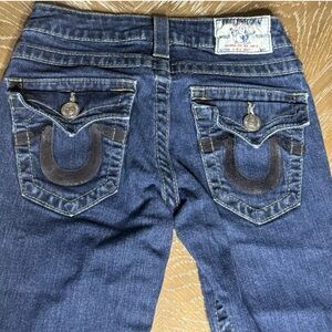 True Religion World Tour Blue Jeans Women’s Size 24 Hi-Rise Boot Made In USA